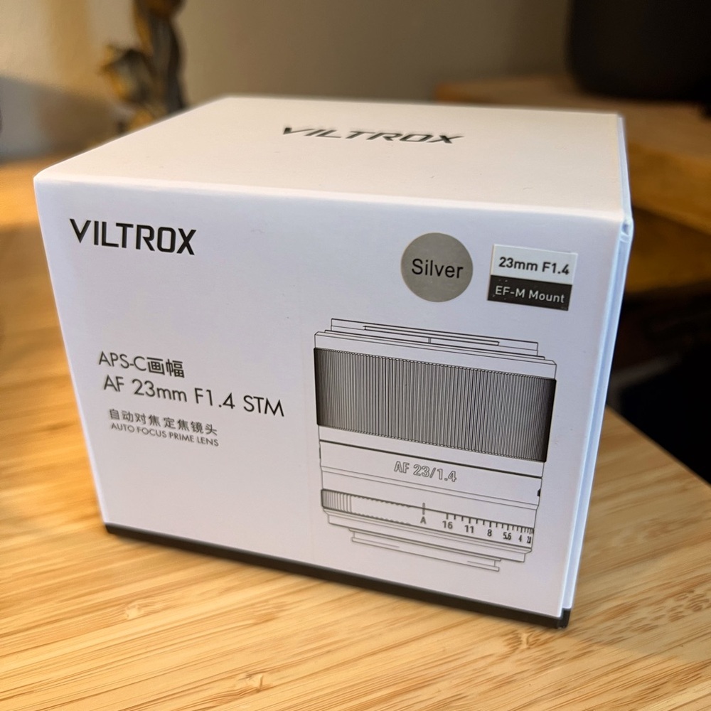 23mm f1.4 Viltrox lens for EF-M (Canon). New in box!!